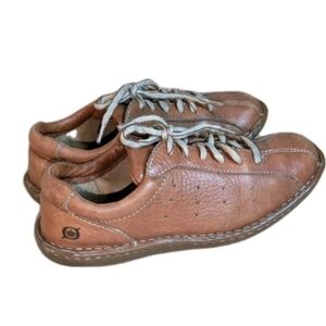 Born Hand Crafted Casual Full Grain Leather Lace-up Shoes Sneakers Tan Brown 7.5